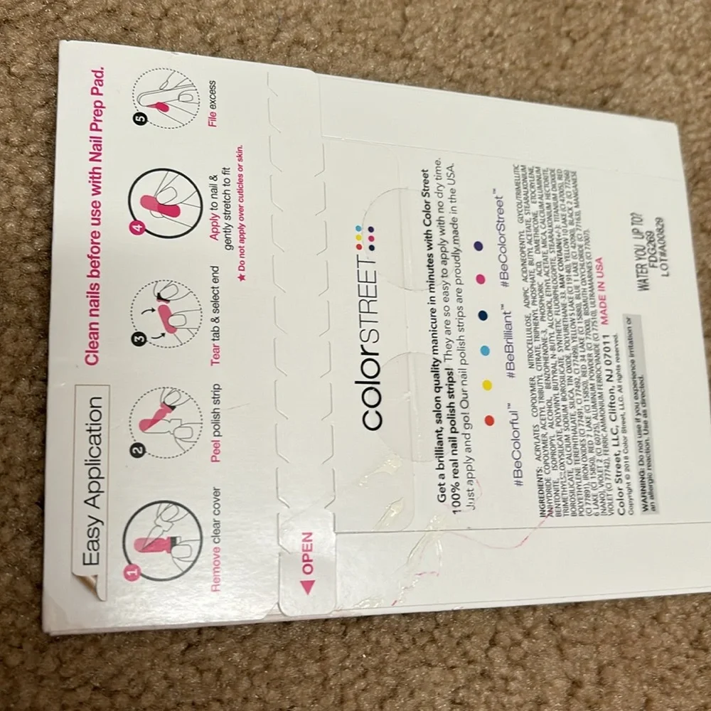 Color Street WATER YOU UP TO? Press On Nails 100% Real Polish